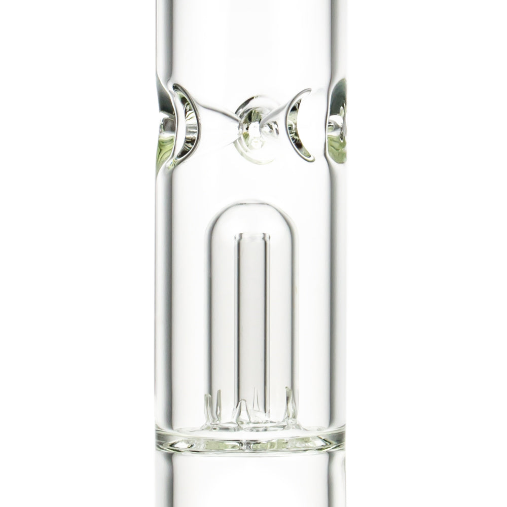 Black Leaf - Flaming Skull Percolator Bong - Clear - Dome Percolator