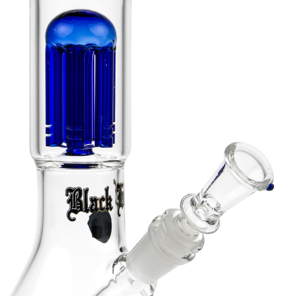 Black Leaf - ELITE Beaker Base 6-arm Perc Bong - Carb Hole - Blue - Tree Percolator