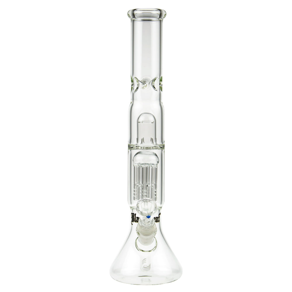 Black Leaf ELITE Beaker Base 6-Arm Perc Ice Bong | No Carb Hole - Front View 