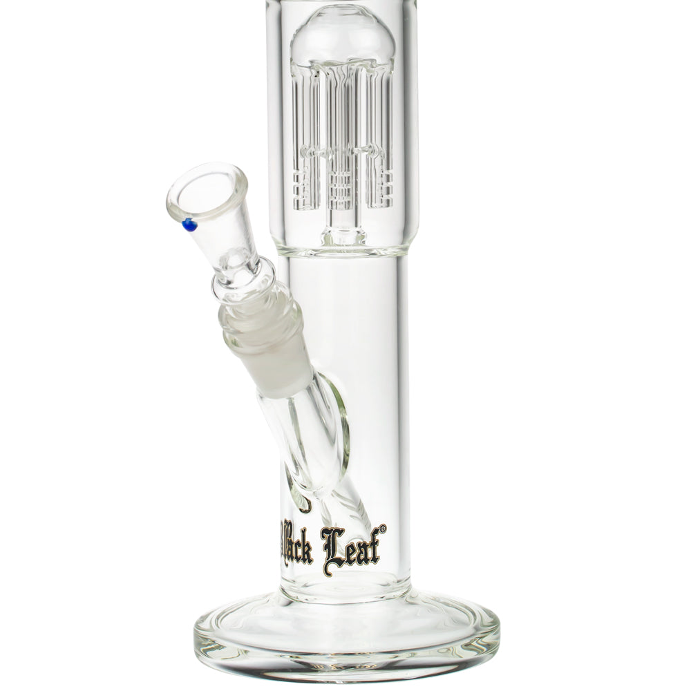 Black Leaf ELITE Cylinder 6-arm Perc Ice Bong | No Carb Hole - Tree Percolator