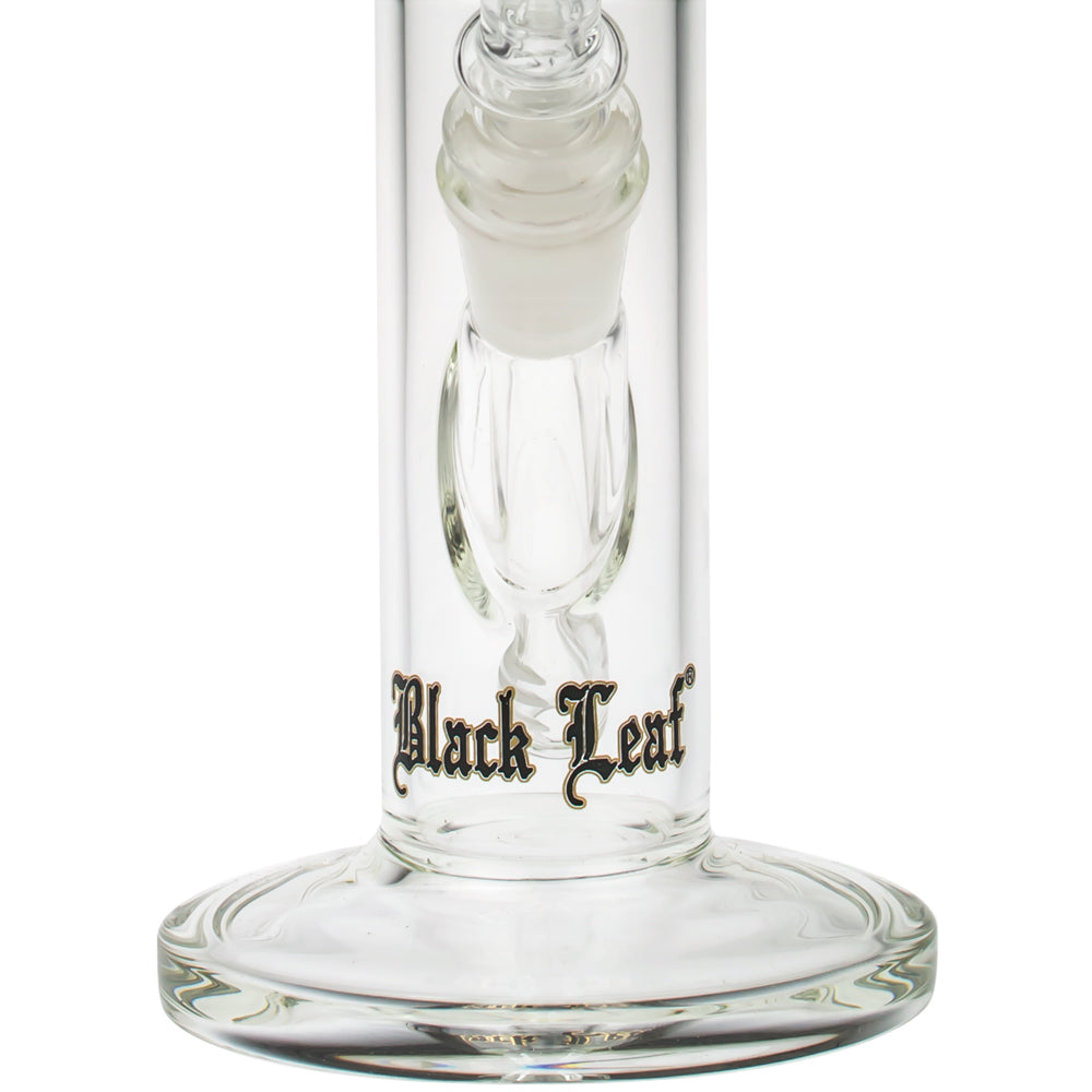 Black Leaf ELITE Cylinder 6-arm Perc Ice Bong | No Carb Hole - Logo