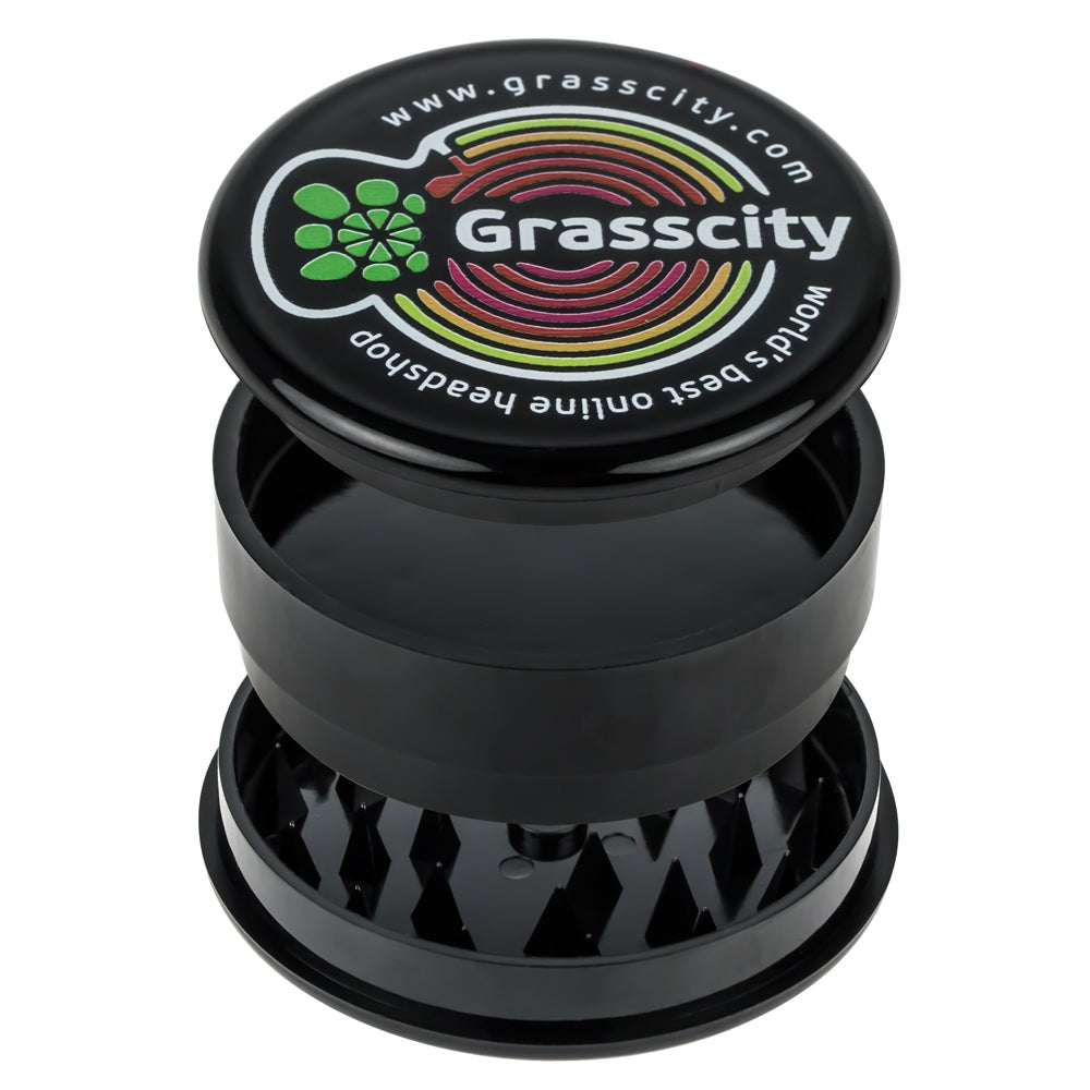 Grasscity Plastic Magnetic 3-Part Herb Grinder - Disassembled