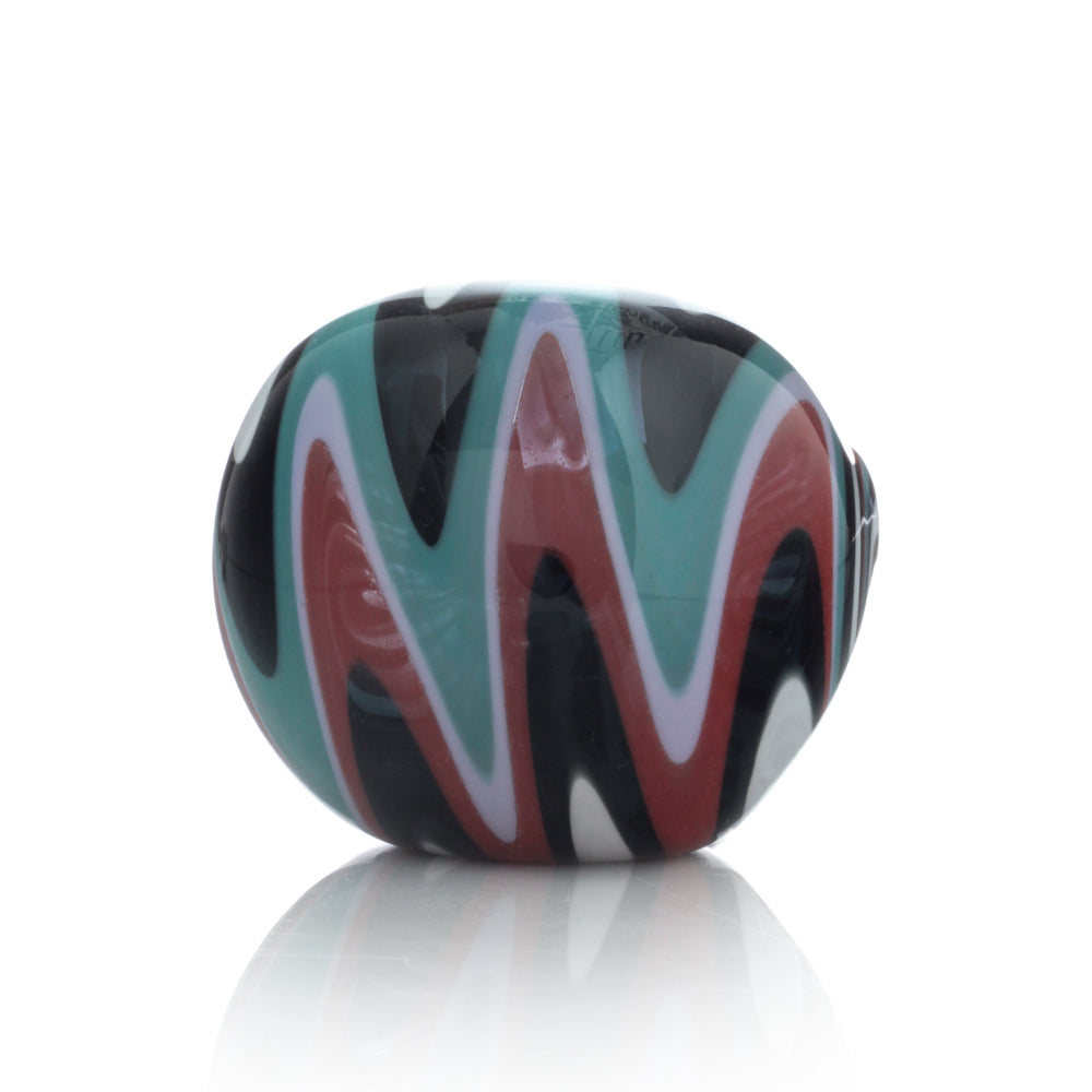 Grav Labs Classic WigWag Spoon Pipe | teal/red | front view