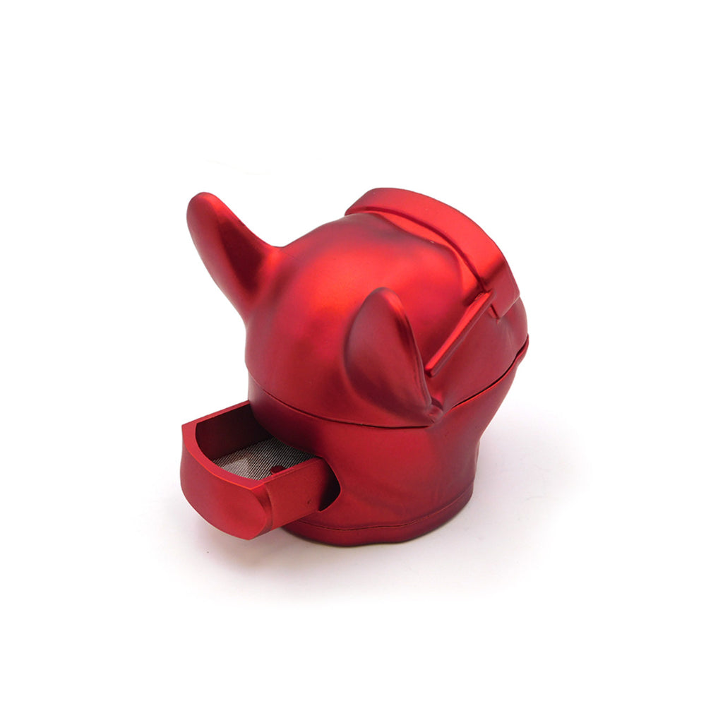 Cloud 8 French Bulldog Grinder with Storage | Red | Stash section