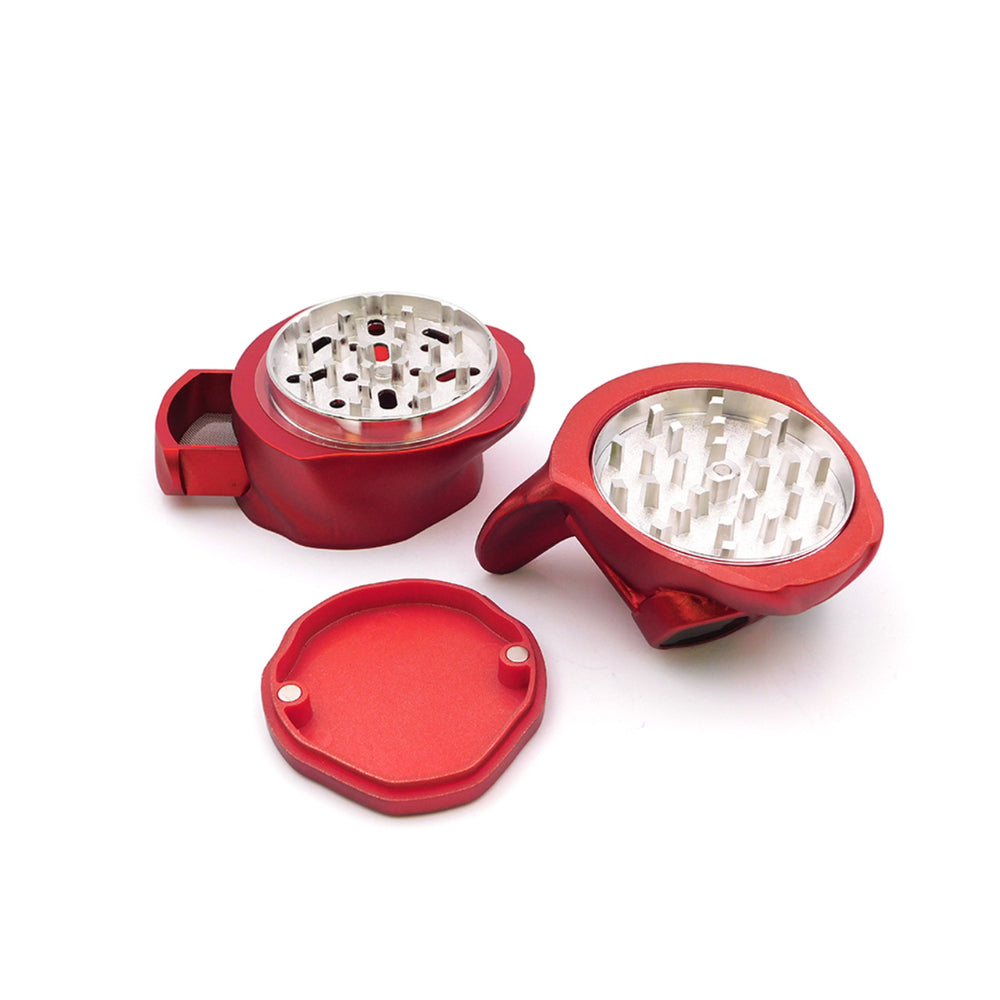 Cloud 8 French Bulldog Grinder with Storage | Red | Separated parts