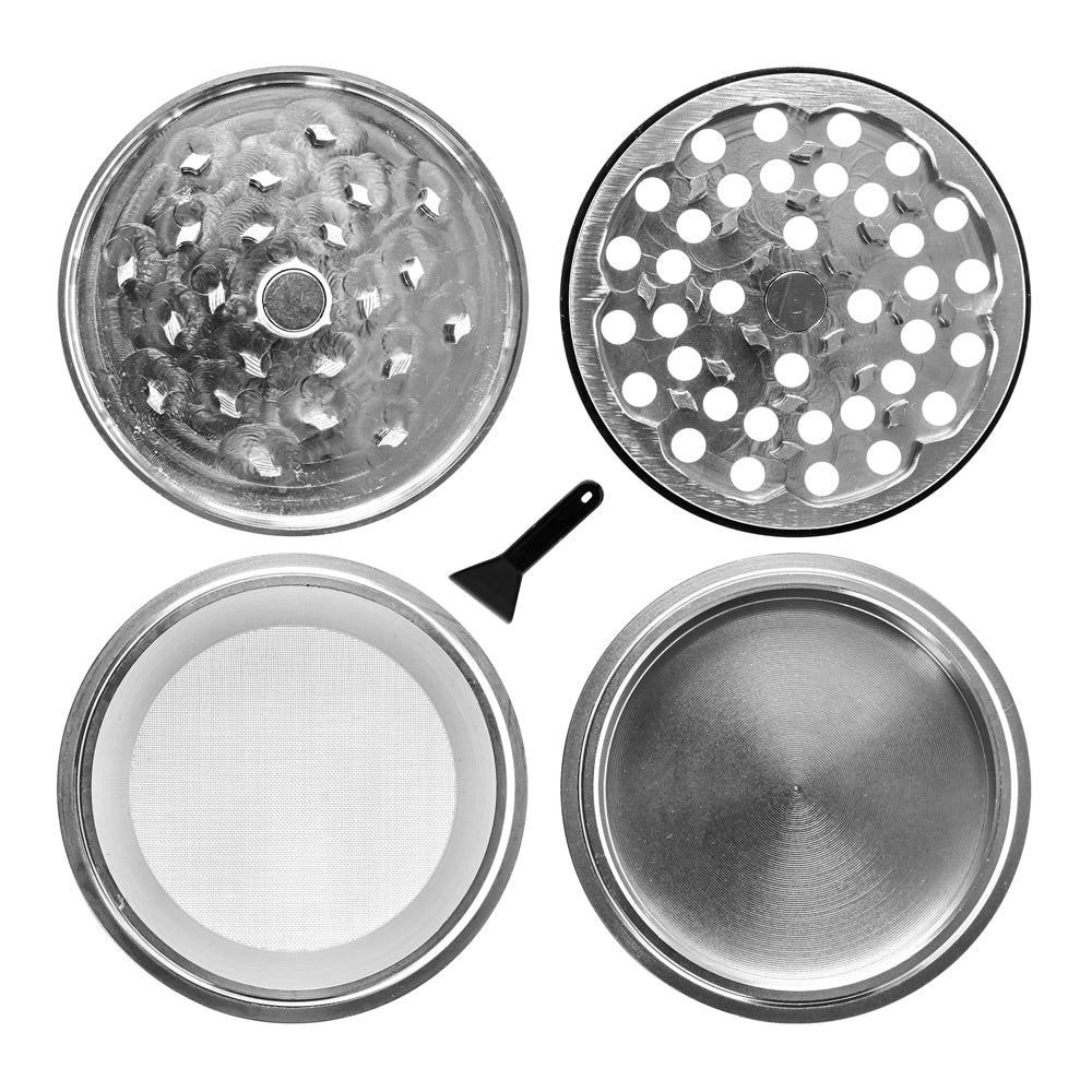 G-Spot - Aluminum Magnetic Herb Grinder - 4-part - 76mm - Silver