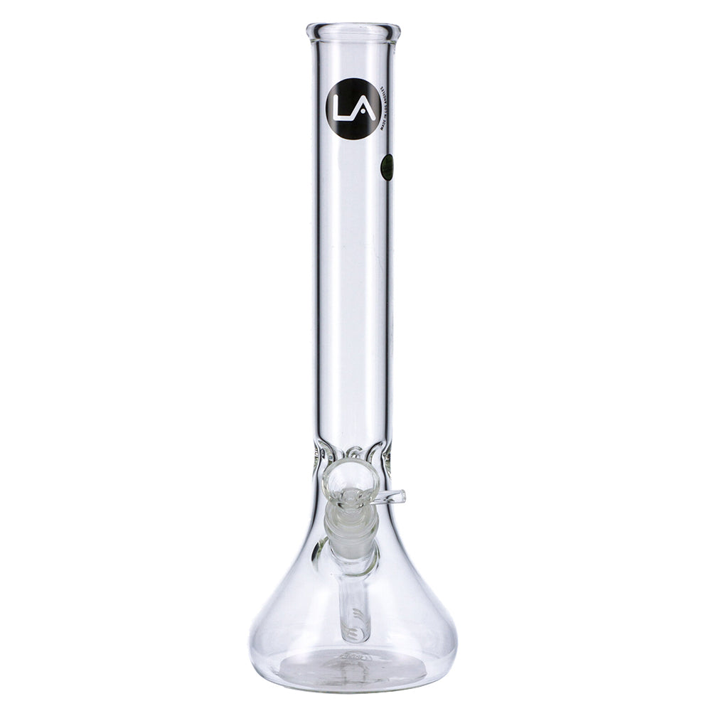 LA Pipes Clear Beaker Ice Bong | 12 Inch | front view 