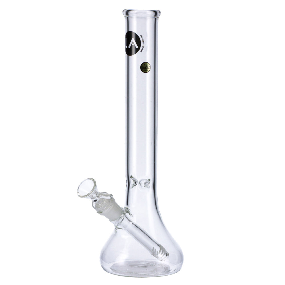 LA Pipes Clear Beaker Ice Bong | 12 Inch | side view 2