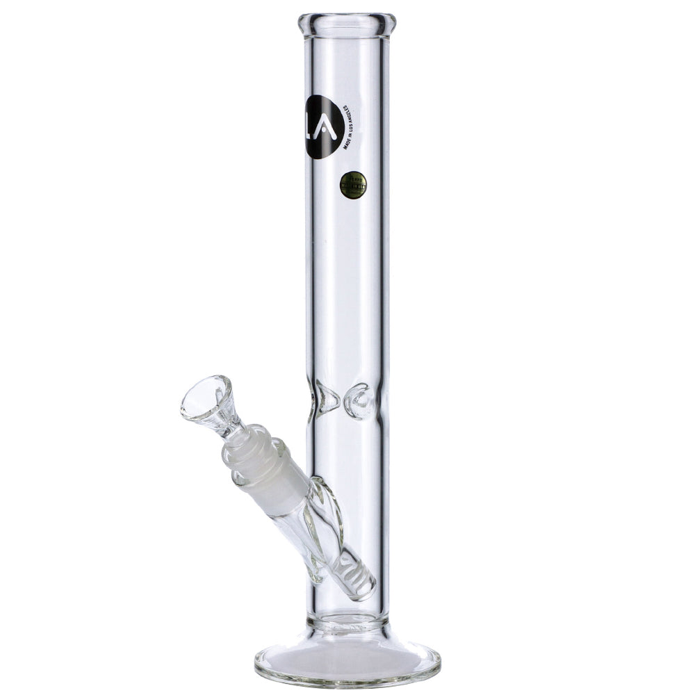 LA Pipes Clear Straight Ice Bong | 12 Inch | side view 2
