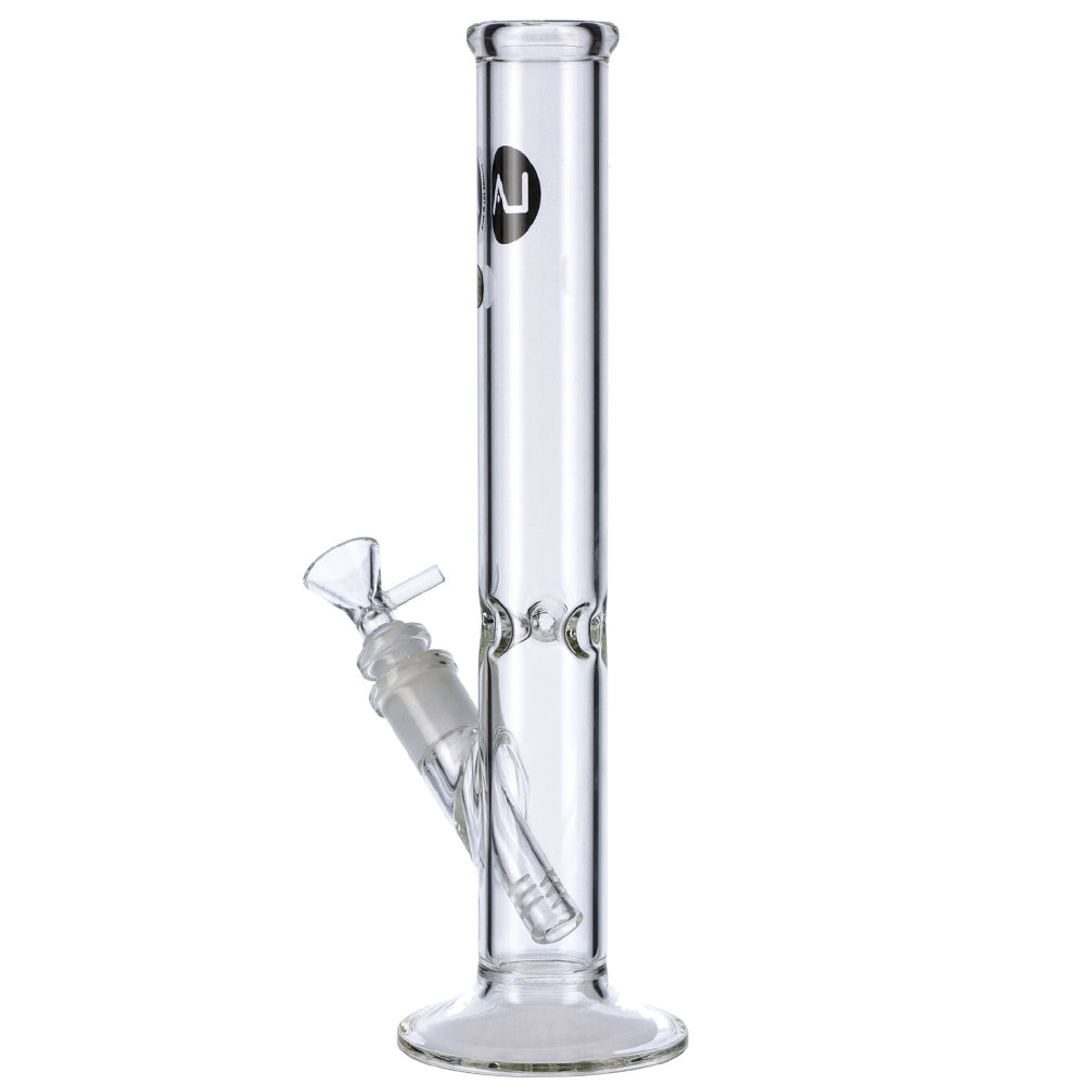 LA Pipes Clear Straight Ice Bong | 12 Inch | side view 3