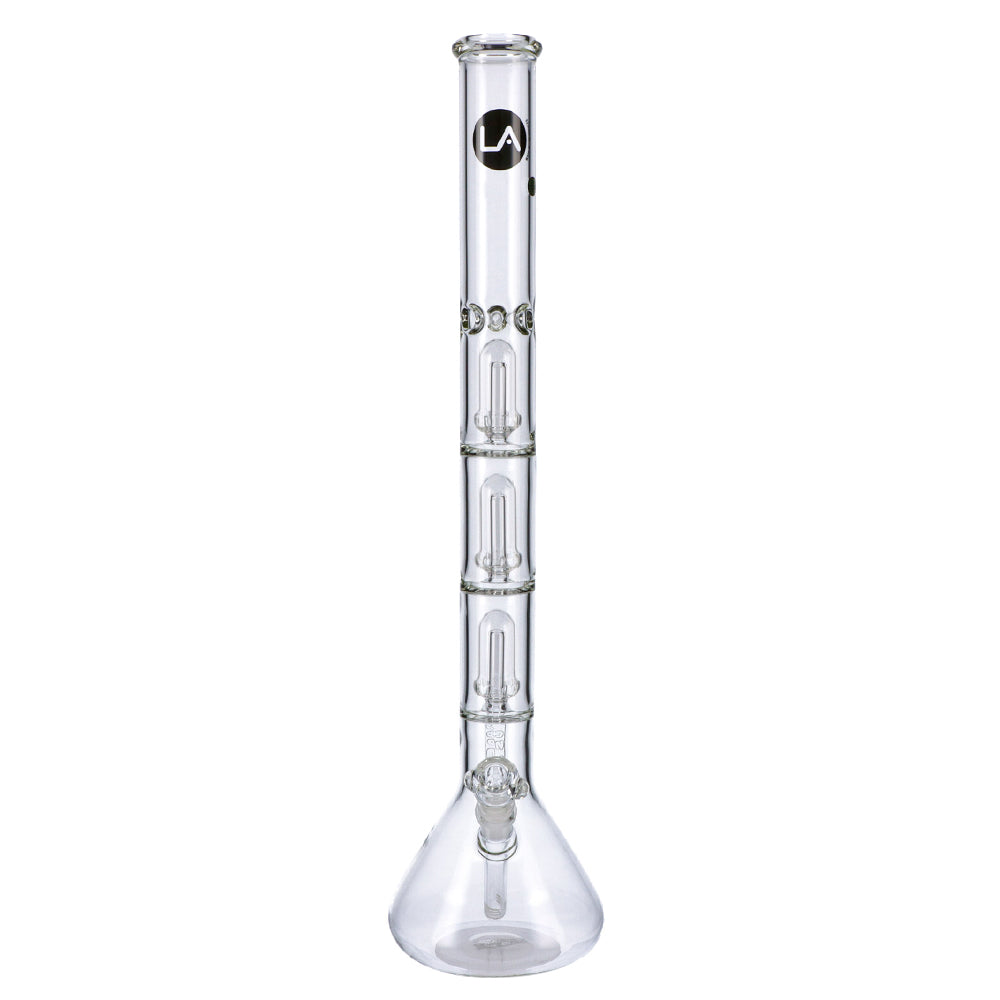 LA Pipes Beaker Ice Bong with Triple Showerhead Percolator | 26 Inch | front view 