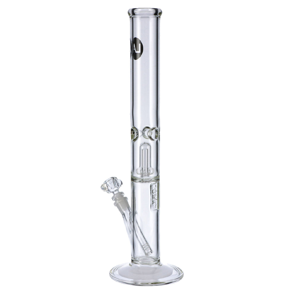 LA Pipes Straight Ice Bong with Showerhead Percolator | side view 3
