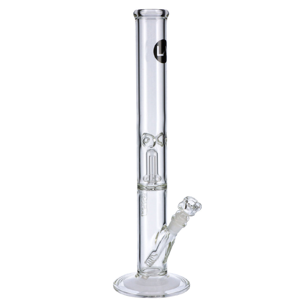 LA Pipes Straight Ice Bong with Showerhead Percolator | side view 1