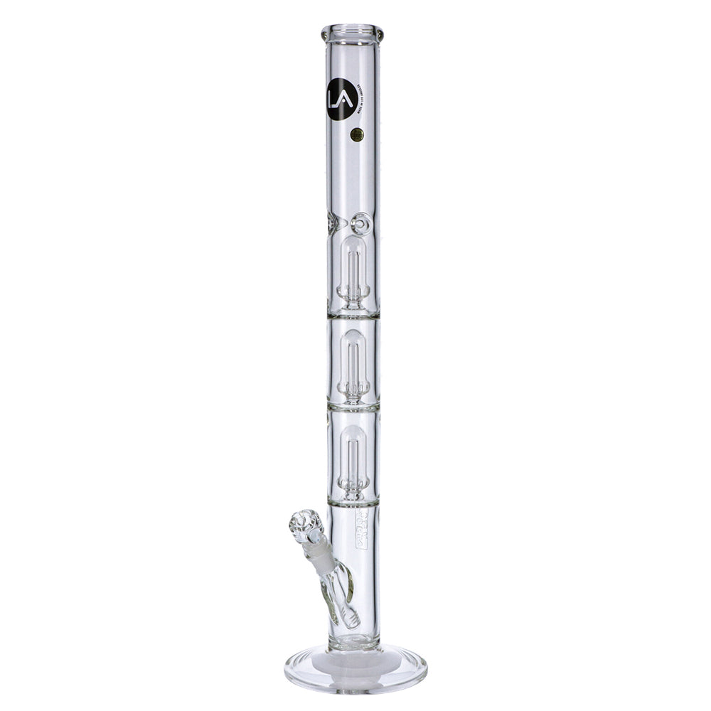 LA Pipes Straight Ice Bong with Triple Showerhead Percolator | 26 Inch | side view 2