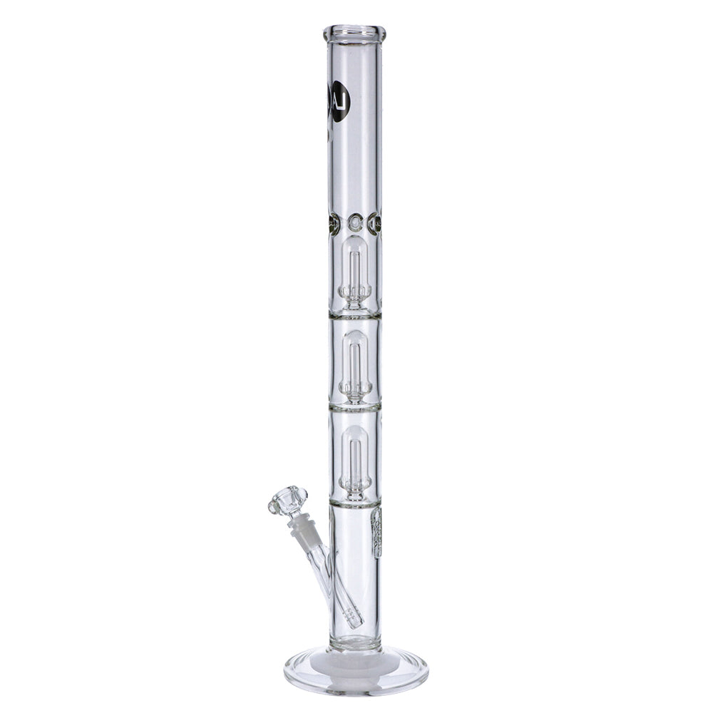LA Pipes Straight Ice Bong with Triple Showerhead Percolator | 26 Inch | side view 3