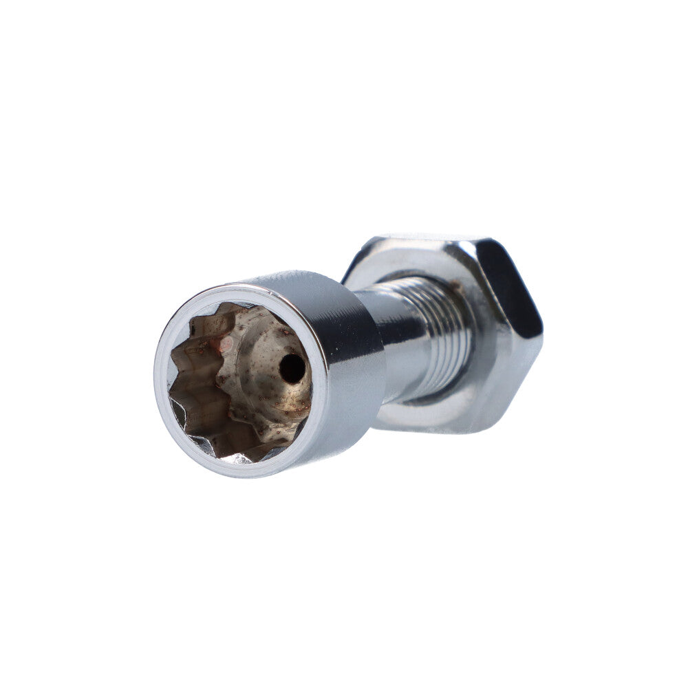 Metal Nut and Bolt Hand Pipe | Silver - Top View 