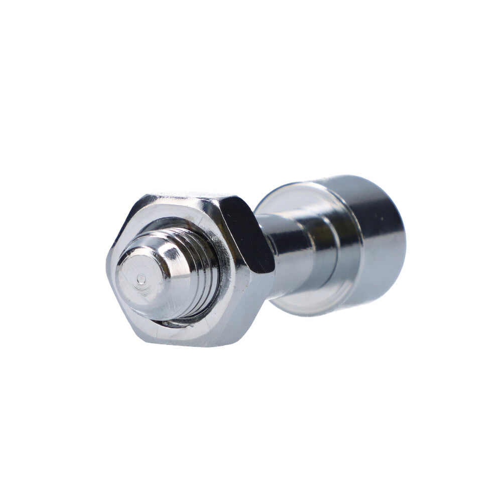 Metal Nut and Bolt Hand Pipe | Silver - Bottom View 