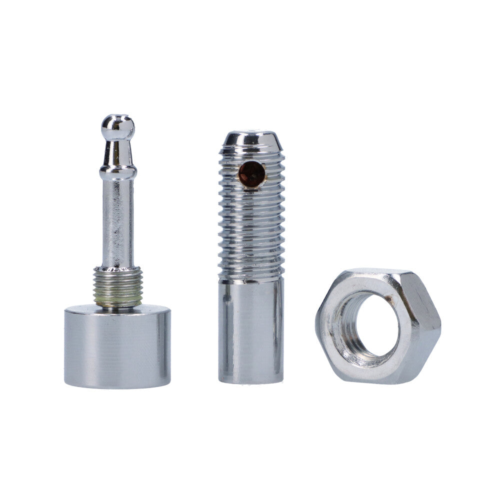 Metal Nut and Bolt Hand Pipe | Silver - Disassembled 