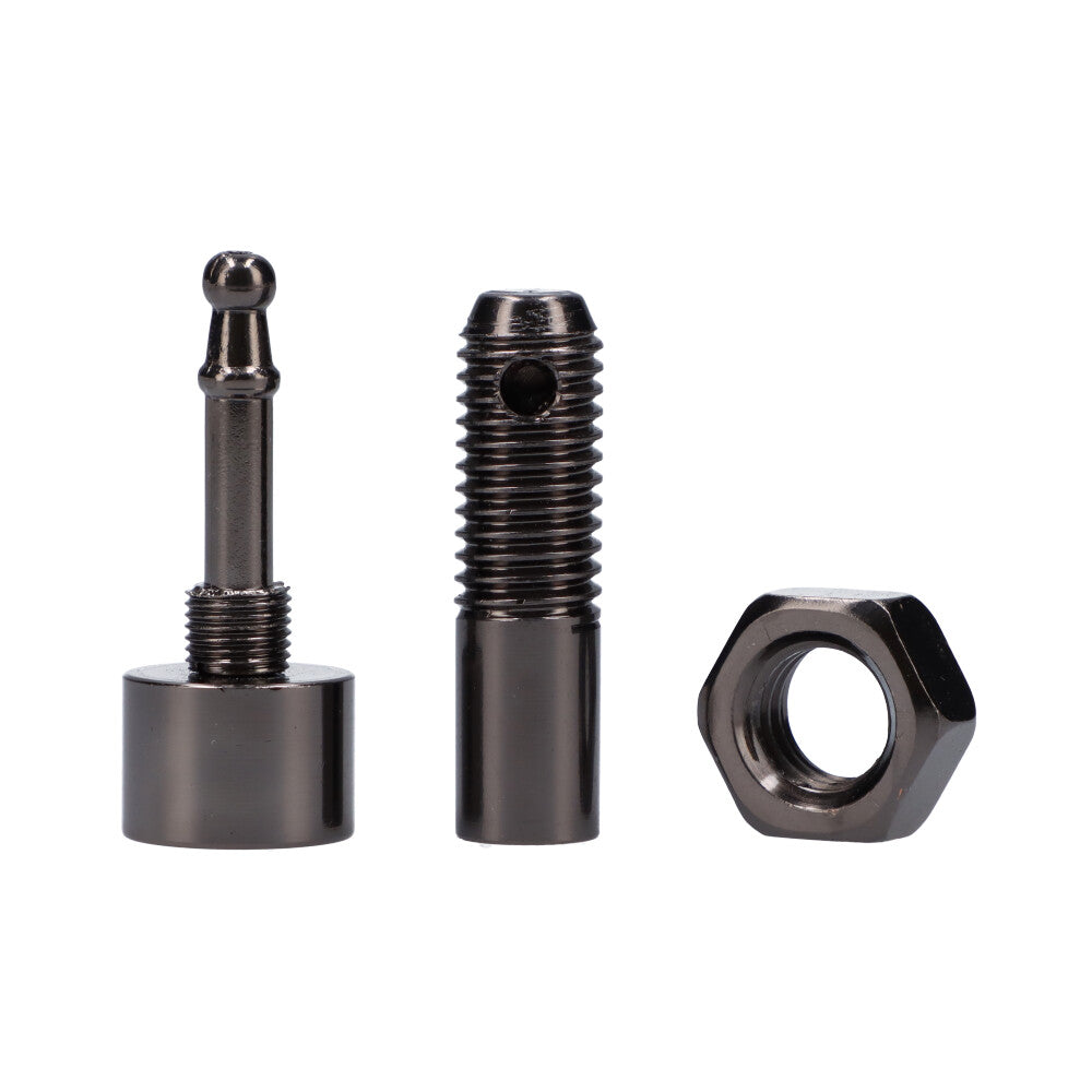 Metal Nut and Bolt Hand Pipe | Gunmetal - Disassembled