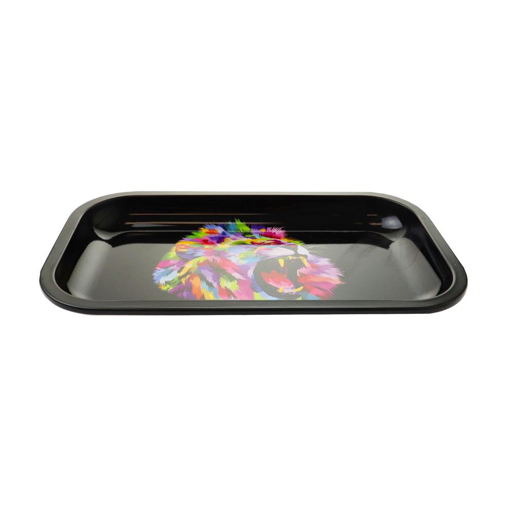 Puff Puff Pass Lion Rolling Tray | Medium - side view