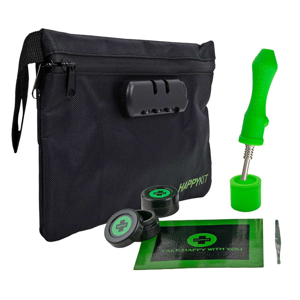 The Happy Kit Happy Dab Pouch Lockable Travel Kit | Black