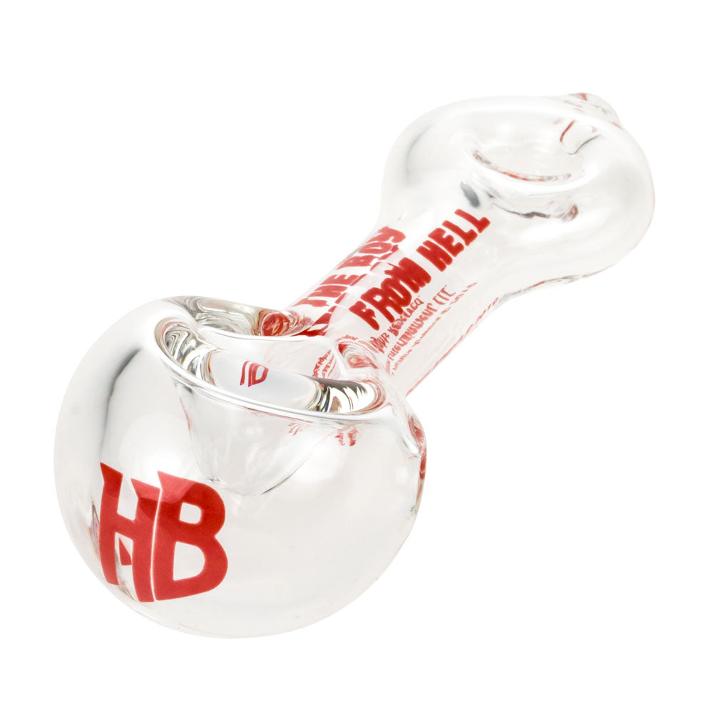 Hellboy Glass Spoon Pipe | The Boy From Hell - Front View