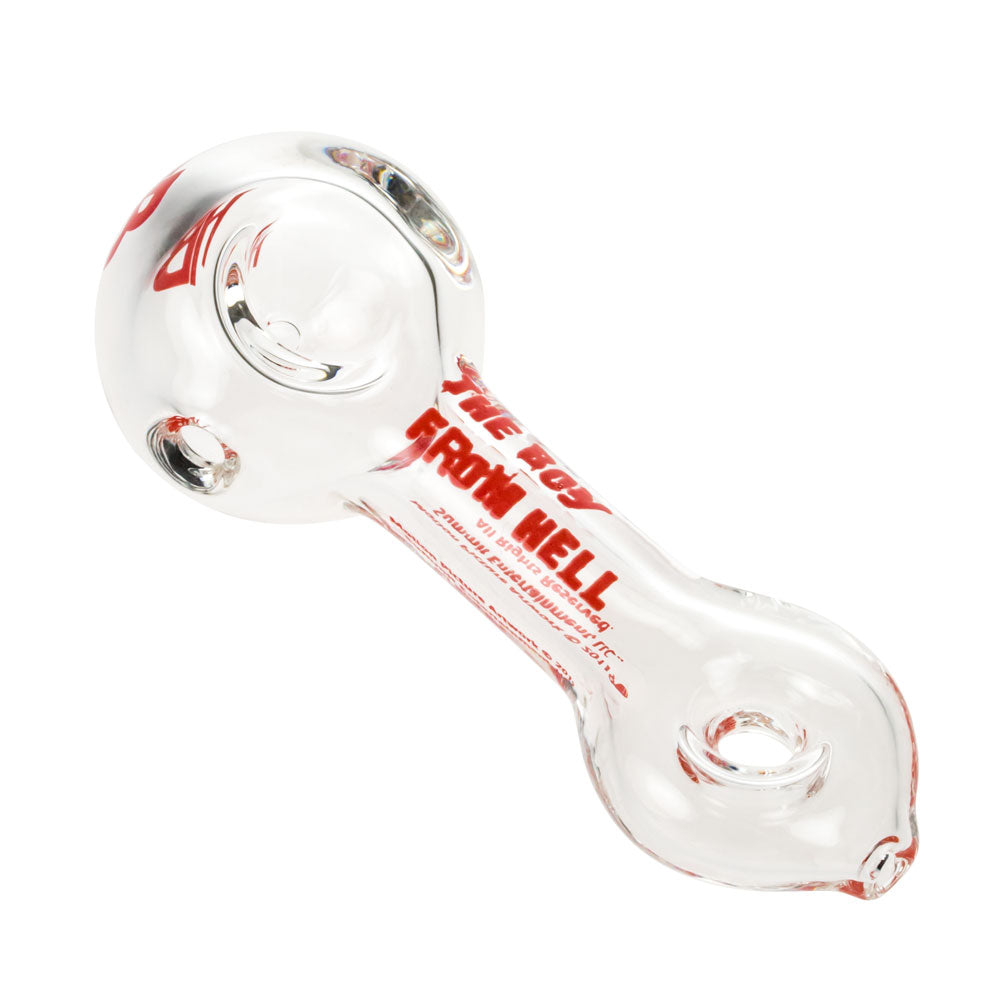 Hellboy Glass Spoon Pipe | The Boy From Hell - Top View 