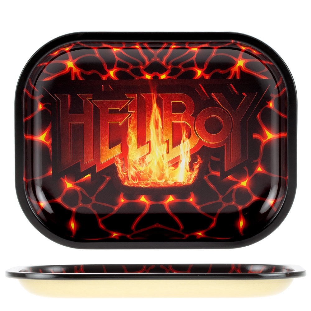Hellboy Aluminum Rolling Tray | Flaming Lava