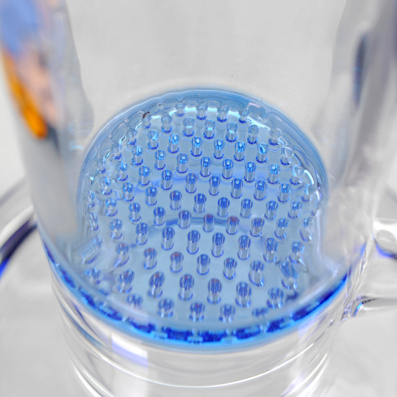 Black Leaf – Glass Bong with Triple HoneyComb Disc Perc – 25.5cm - Honeycomb disc perc