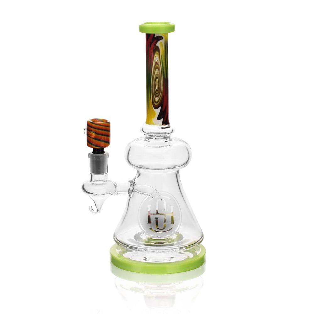High Society Pegasi Premium Wig Wag Bong | Green | side view 2