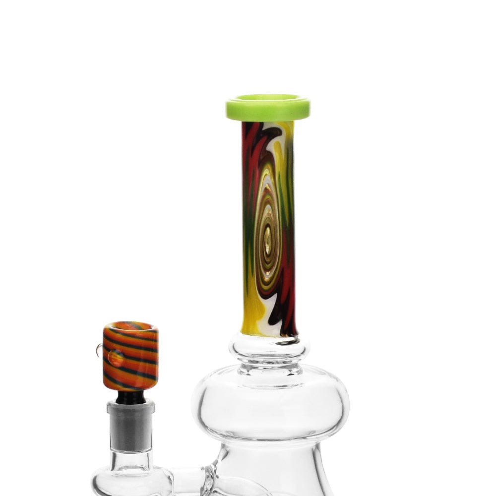 High Society Pegasi Premium Wig Wag Bong | Green | close view