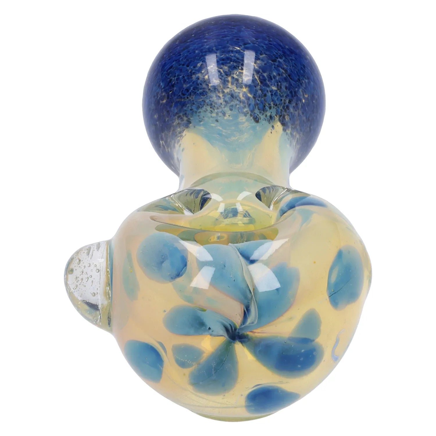Gold and Frit Spoon Pipe - 4 in