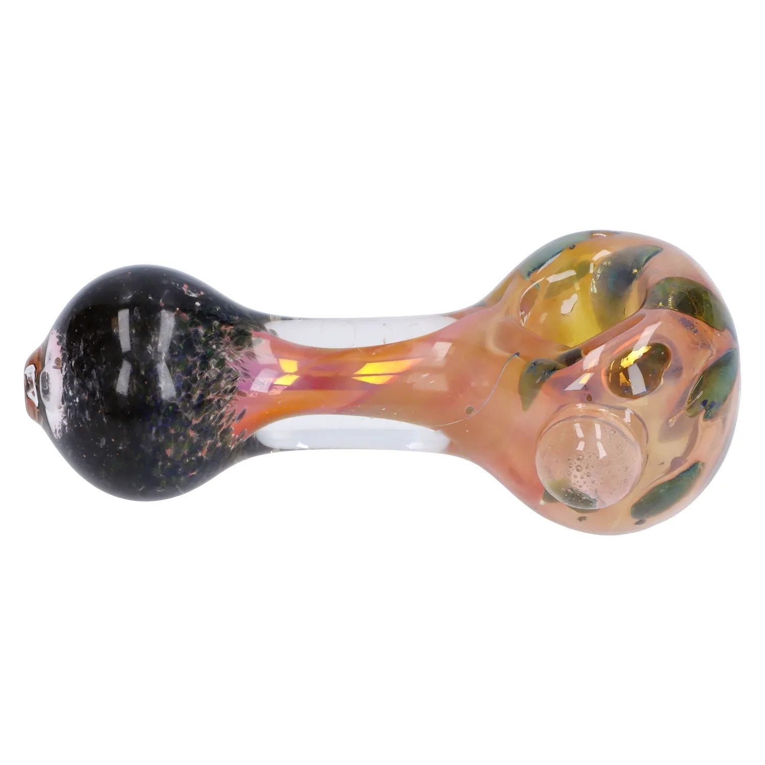 Gold and Frit Spoon Pipe - 4 in