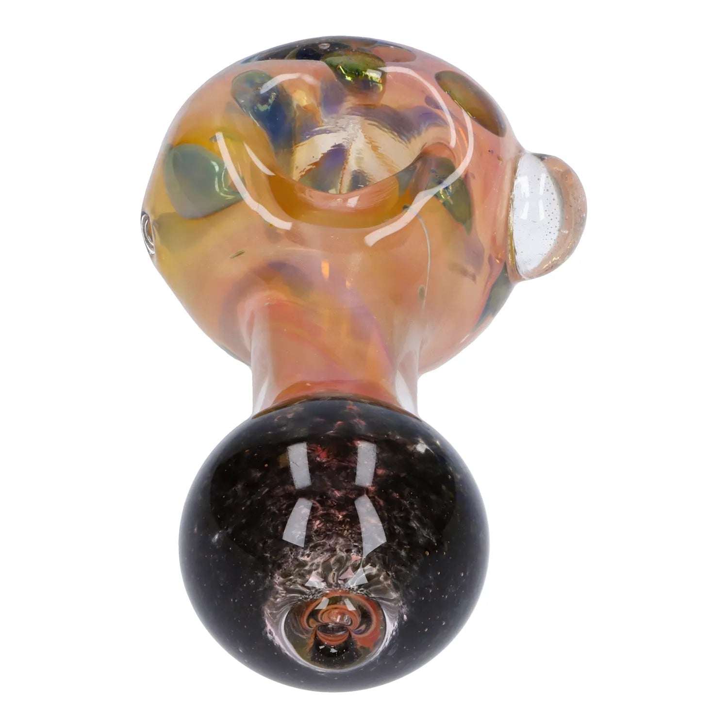 Gold and Frit Spoon Pipe - 4 in