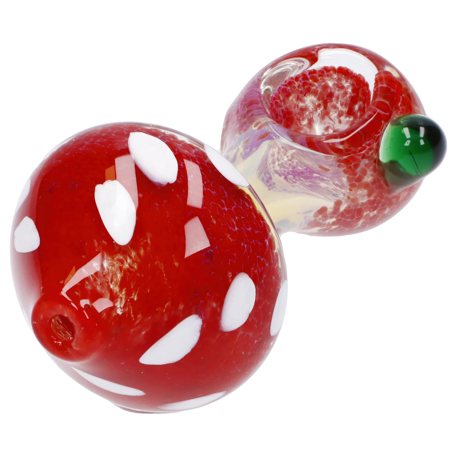 Mushroom Frit Spoon Pipe - 4.5 in