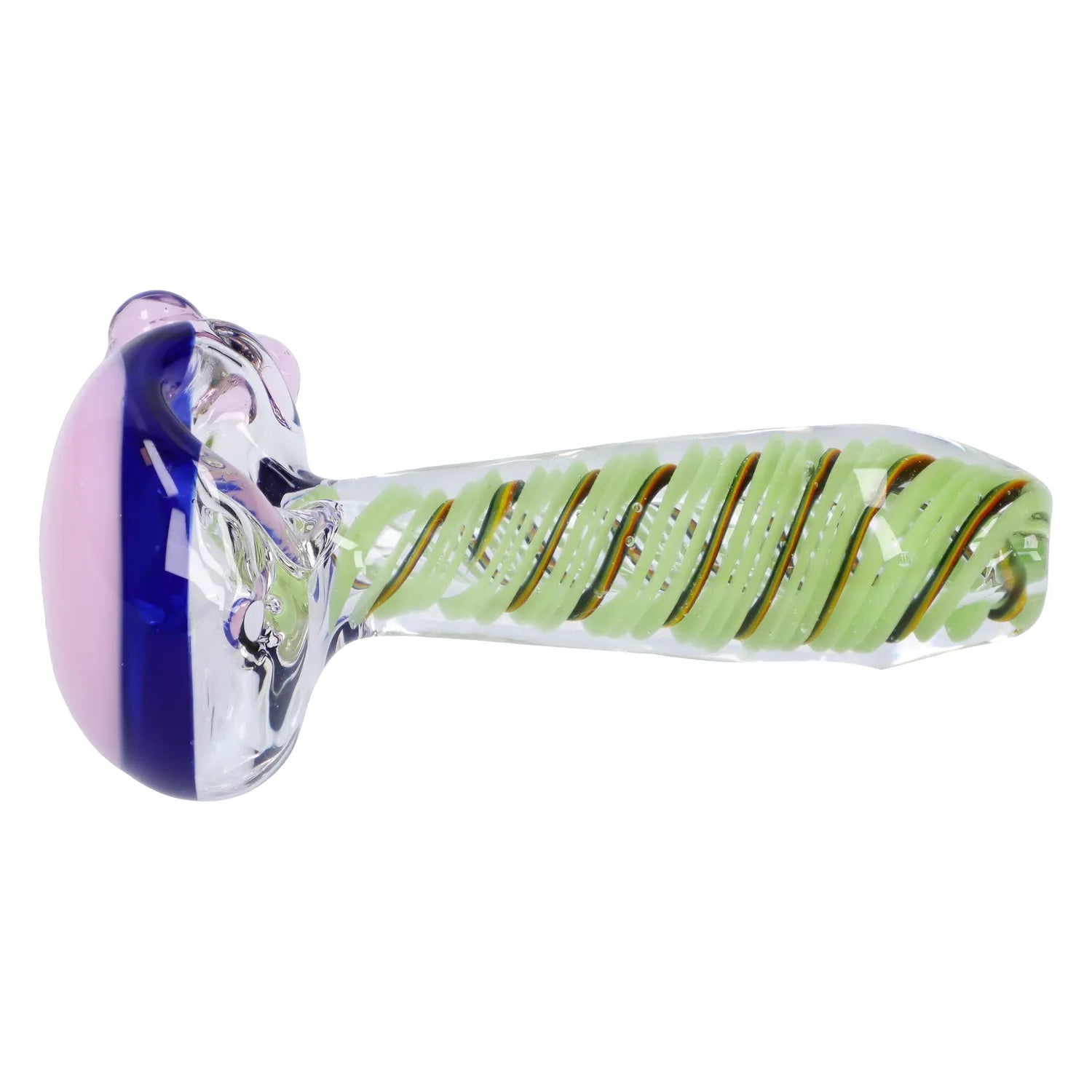 Swirling Double Blown Spoon Pipe - 4.5 in
