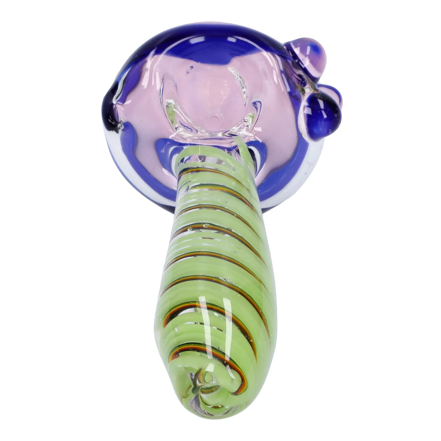 Swirling Double Blown Spoon Pipe - 4.5 in