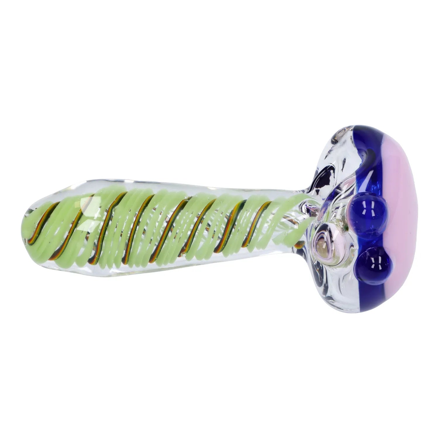 Swirling Double Blown Spoon Pipe - 4.5 in