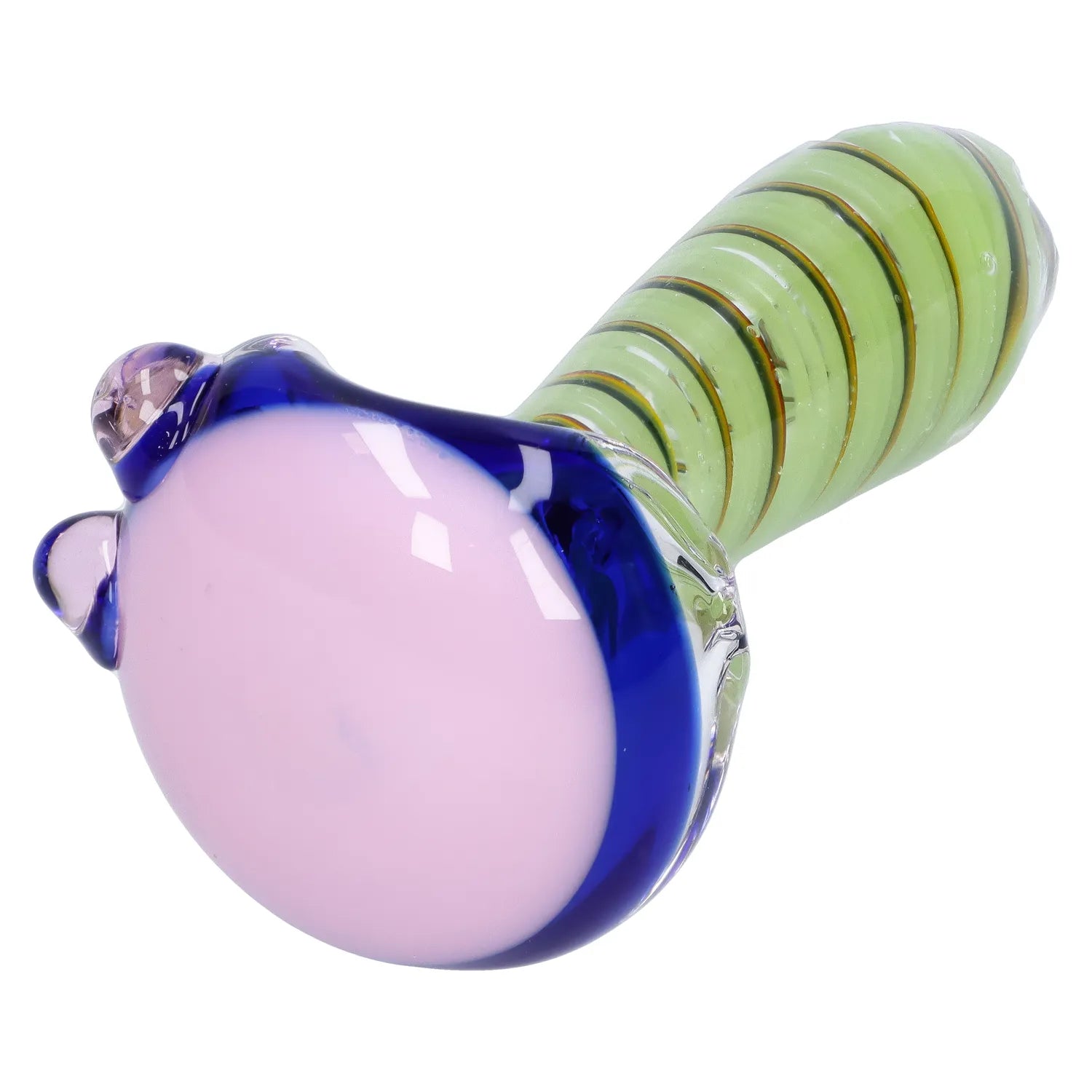 Swirling Double Blown Spoon Pipe - 4.5 in