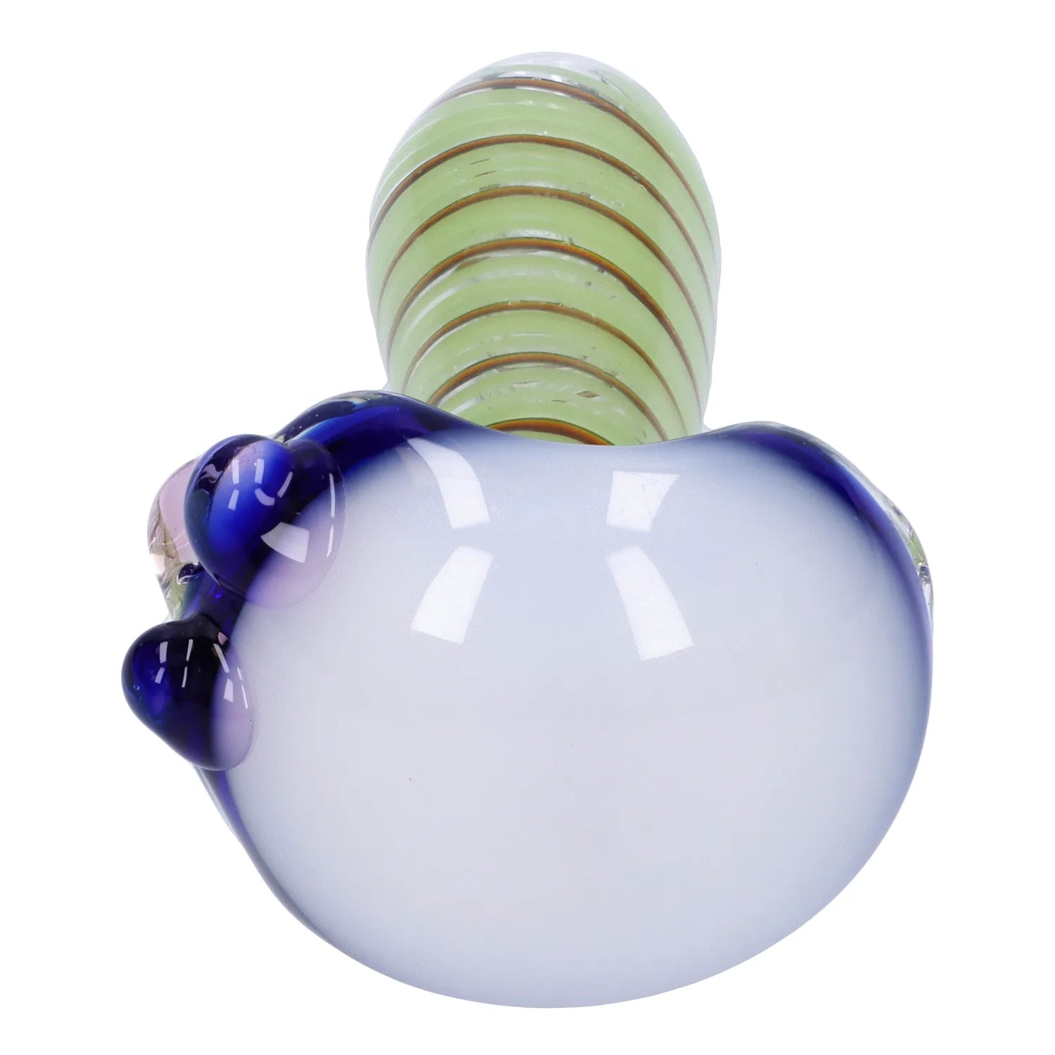 Swirling Double Blown Spoon Pipe - 4.5 in