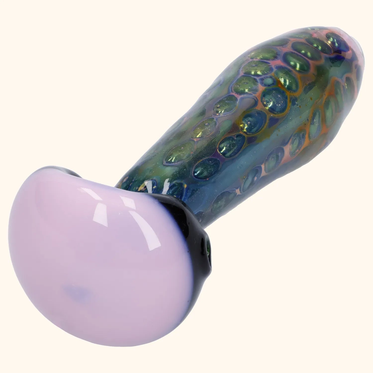 Gold Fume Double Blown Bubble Trap Pipe - 4.5 in
