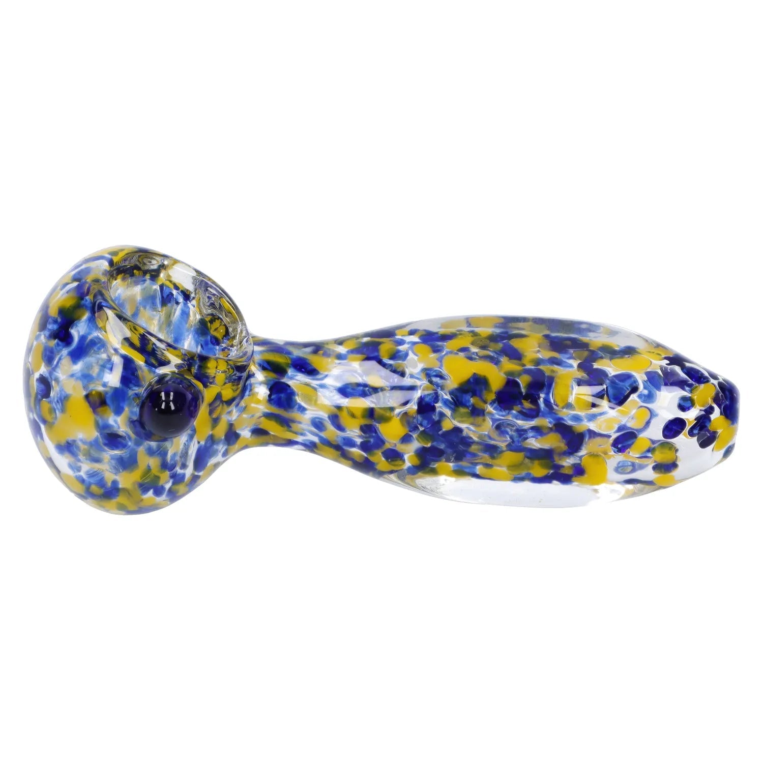 Frit Glass with Square Mouth Pipe - 3.5 in