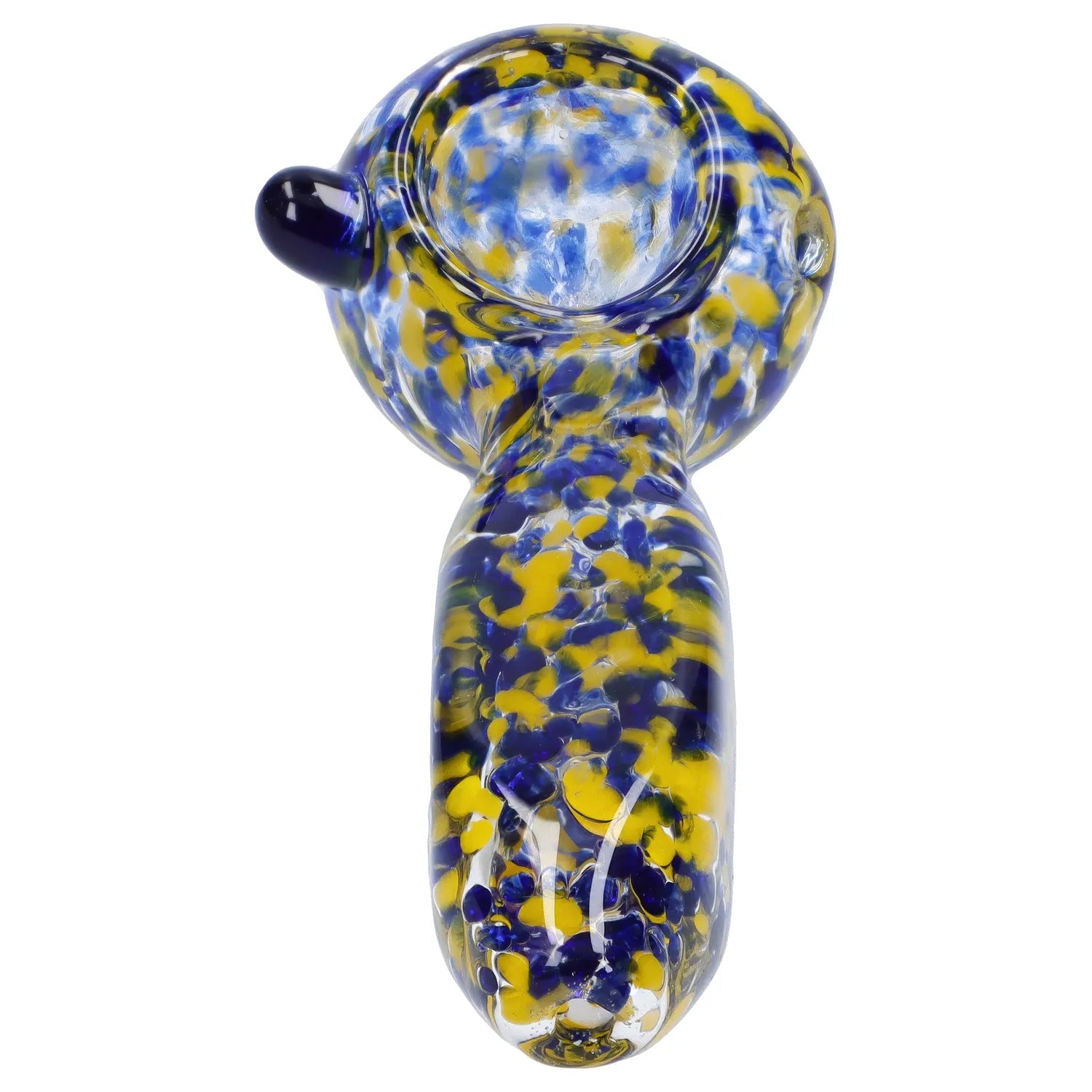 Frit Glass with Square Mouth Pipe - 3.5 in