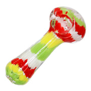GC Fancy Multi-Color Striped Glass Spoon Pipe - 5 in.