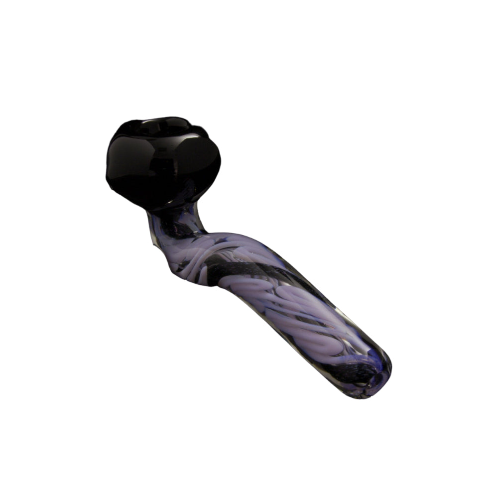 LA Pipes Mini Sherlock with Slyme Cane and Dichro | Purple