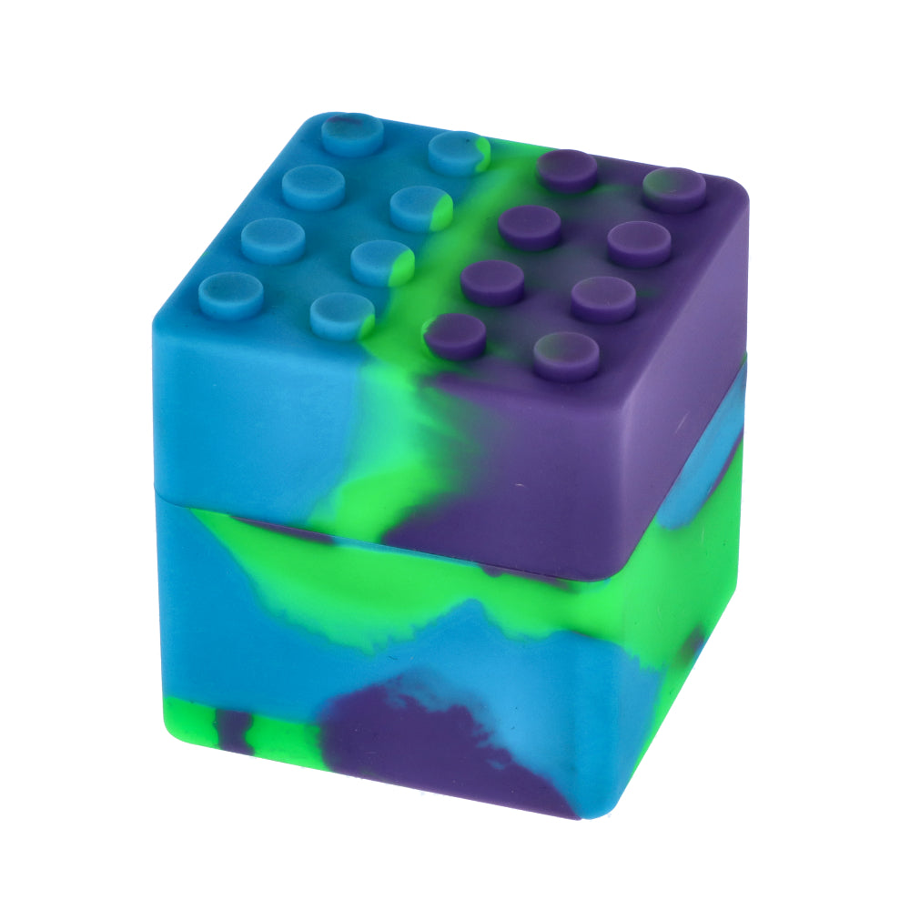 Budder Buddy Silicone Cube Stash Container | Blue/Green/Purple