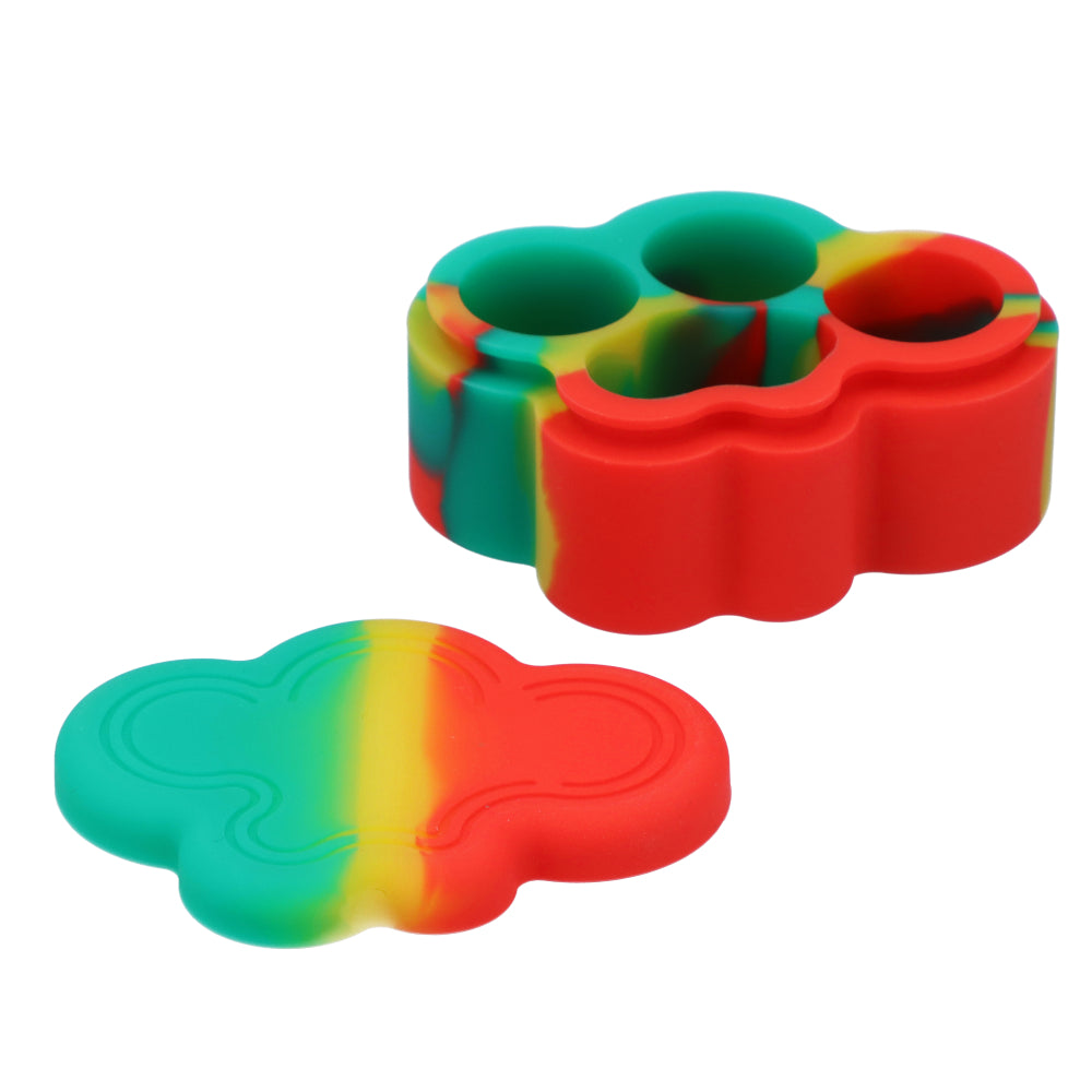 Silicone Cloud Stash Container | 22ml | Rasta | inside view