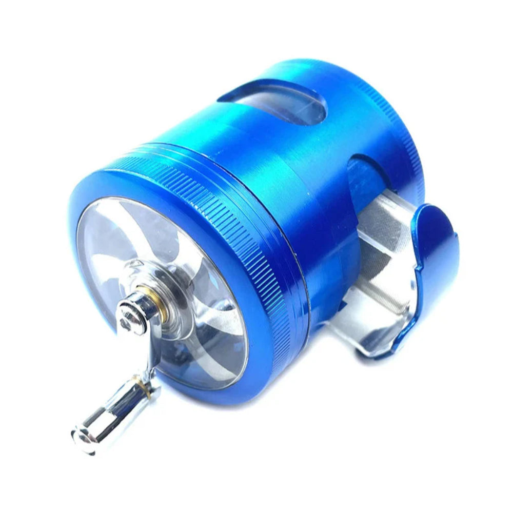 Cloud 8 Hand Crank Grinder with Glass Window & Drawer | Blue