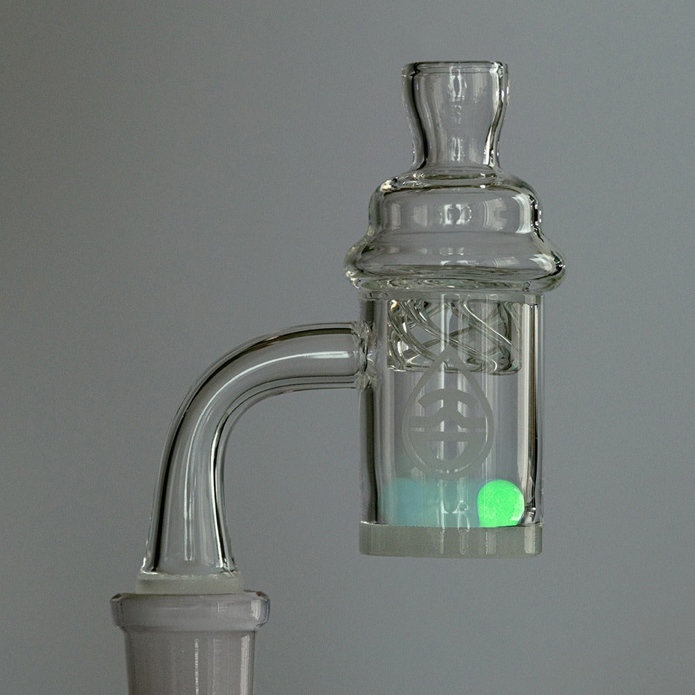 Kromedome Opaque Bottom Banger | Glowing terp pearl