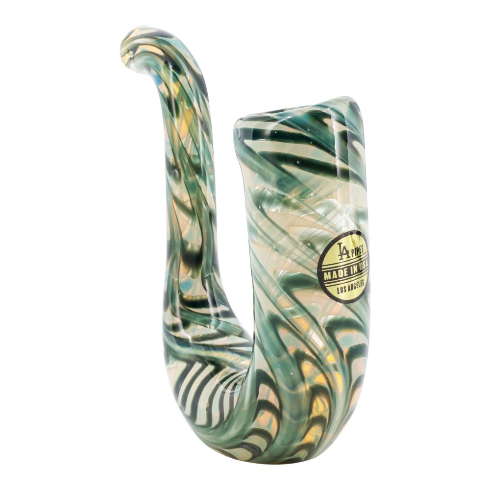 Wrap-n-Rake Silver Fumed Sherlock Hand Pipe | Aquamarine